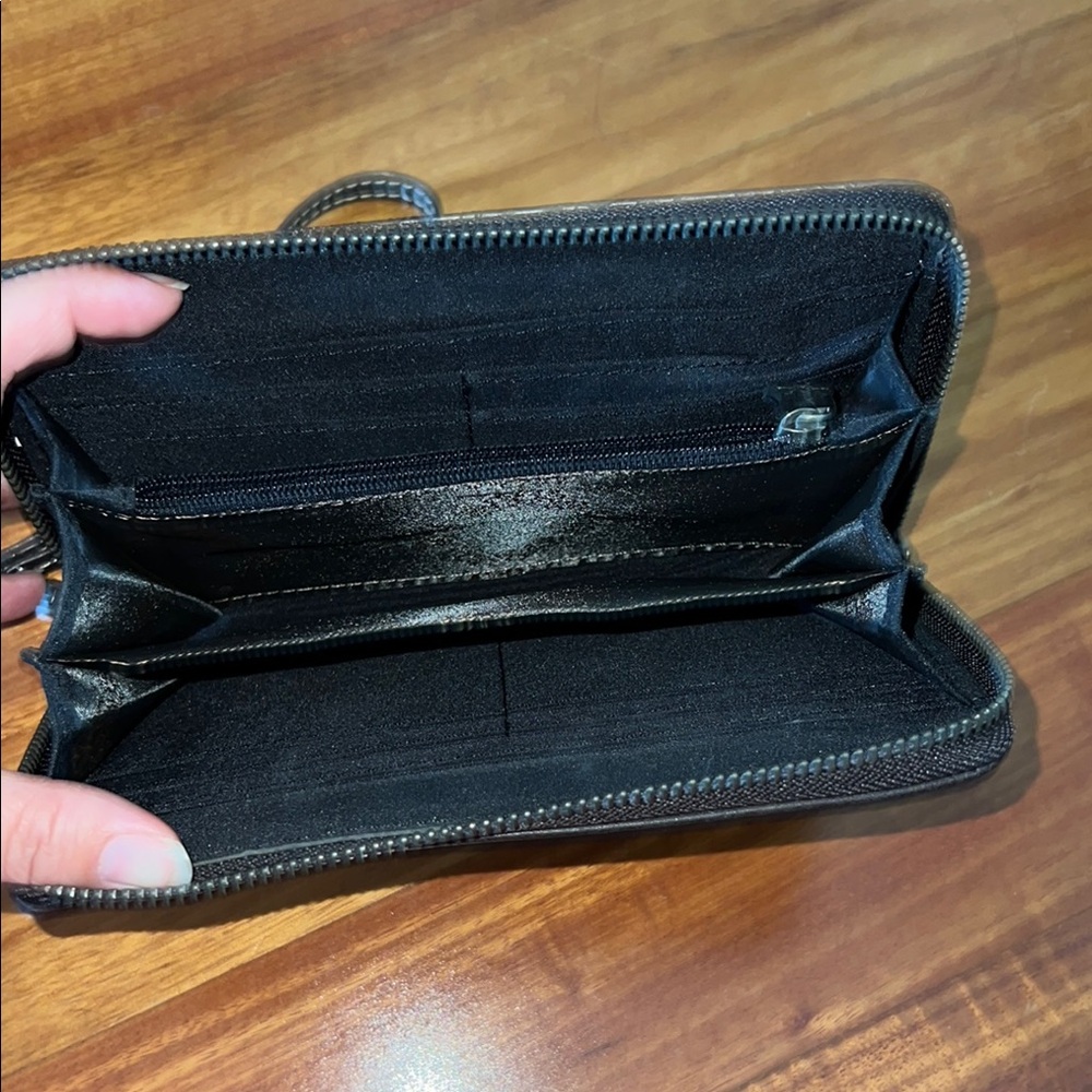 Embossed Wristlet Wallet - Picture 3 of 13